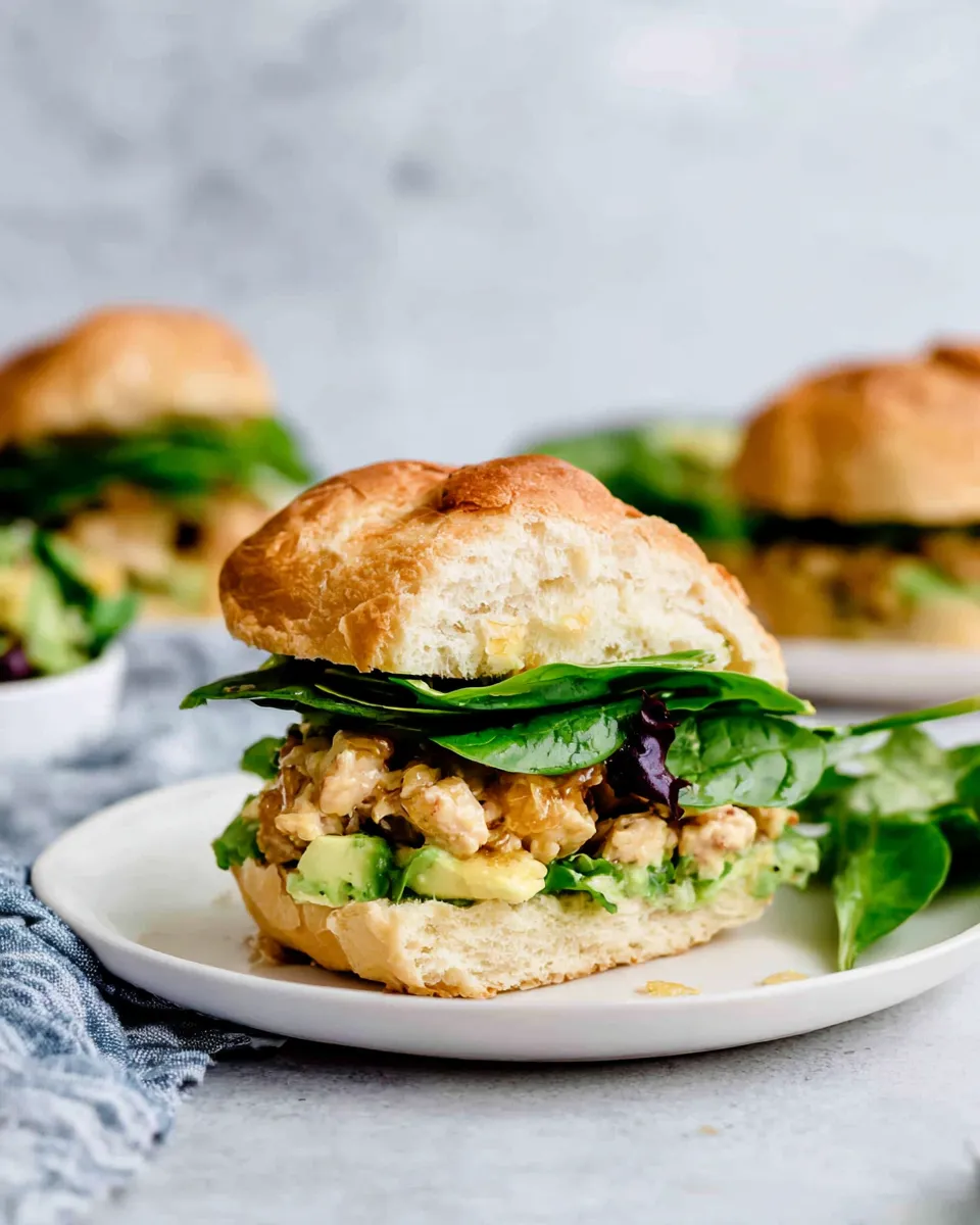 Homemade Honey Mustard Chicken Salad Sandwiches recipe photo