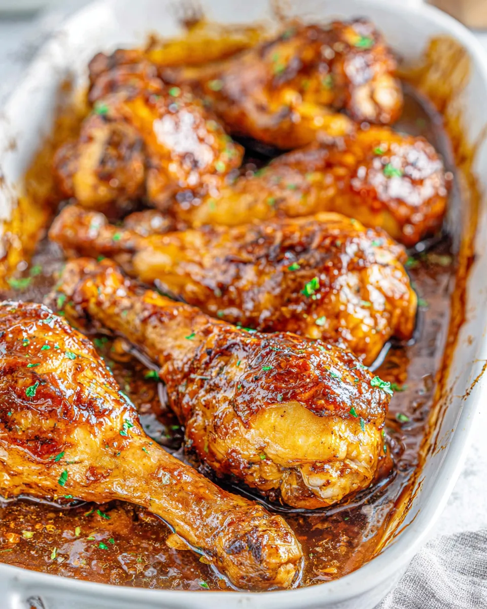 Easy Honey Soy Chicken Drumsticks food shot