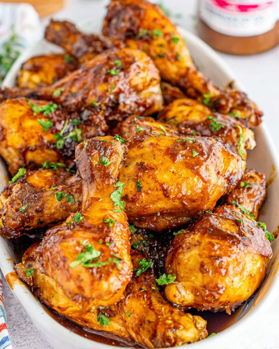 Delicious Honey Soy Chicken Drumsticks plate image
