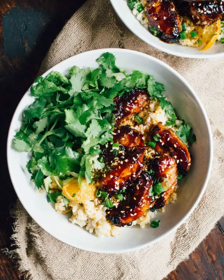 Homemade Honey Sriracha Chicken Bowls photo