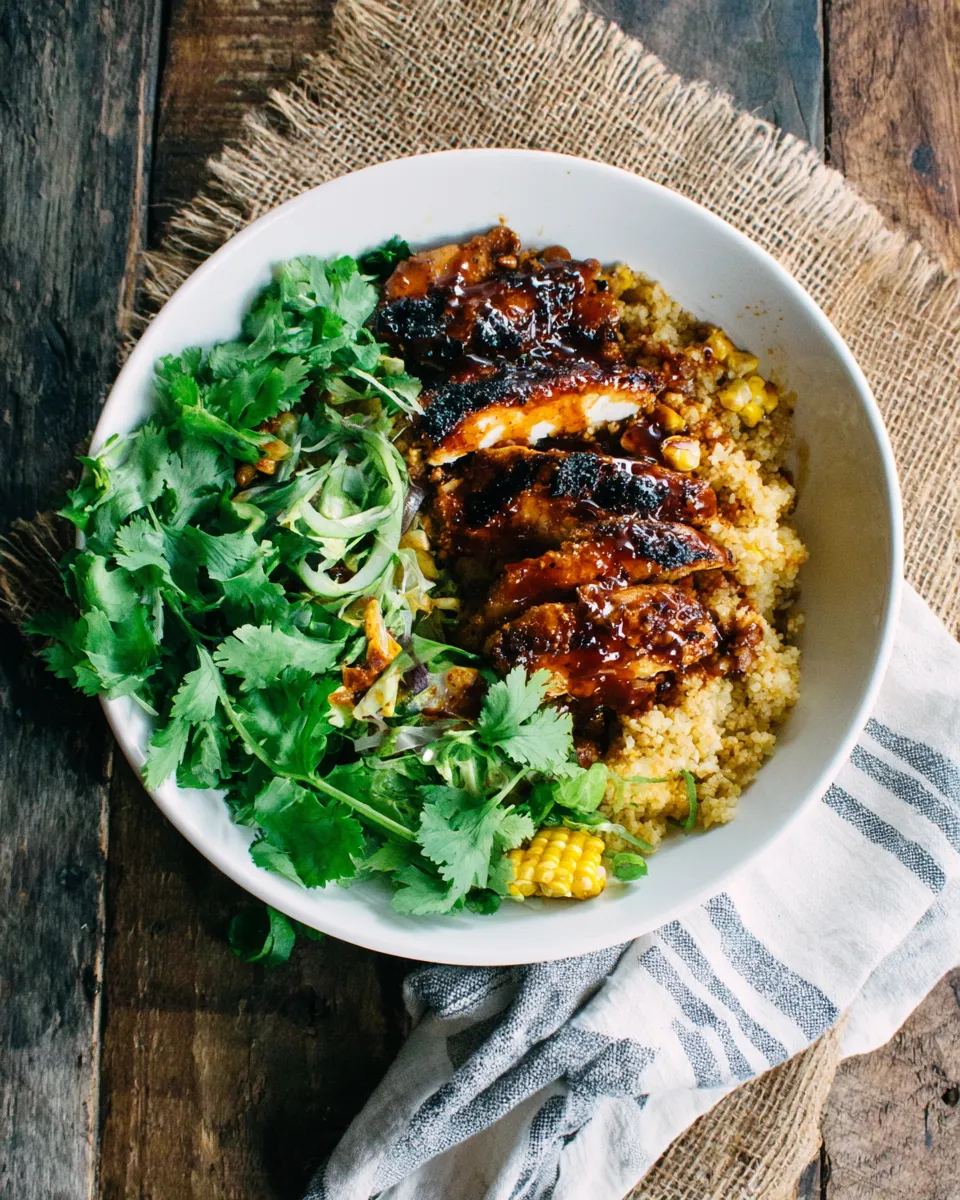 Delicious Honey Sriracha Chicken Bowls dish photo