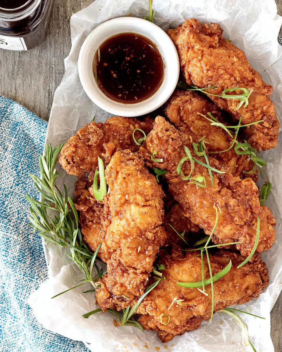 Easy Hot Honey Chicken Tenders food shot