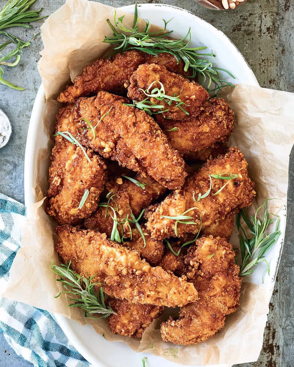 Delicious Hot Honey Chicken Tenders plate image