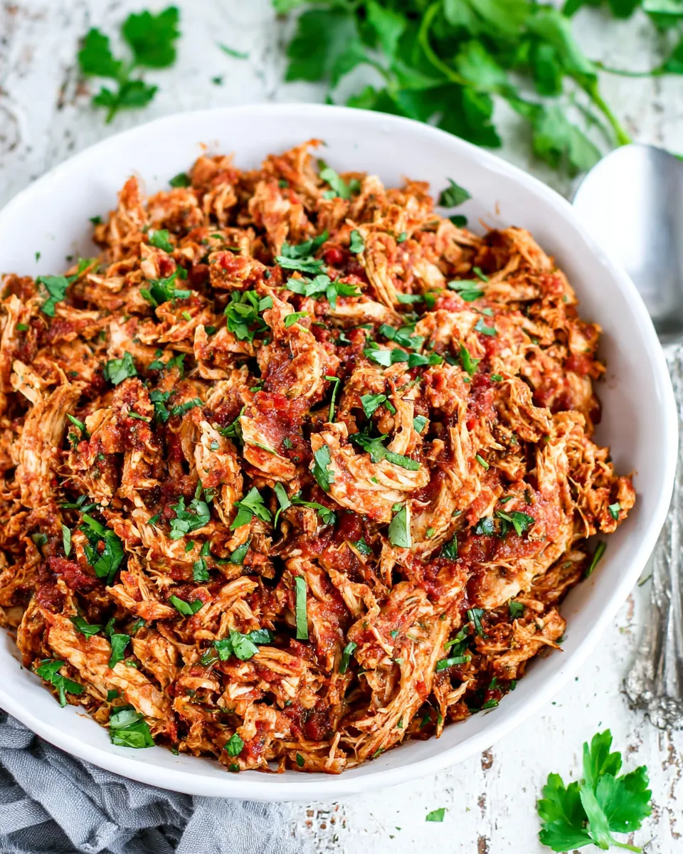 Easy How to Make Mexican Shredded Chicken food shot