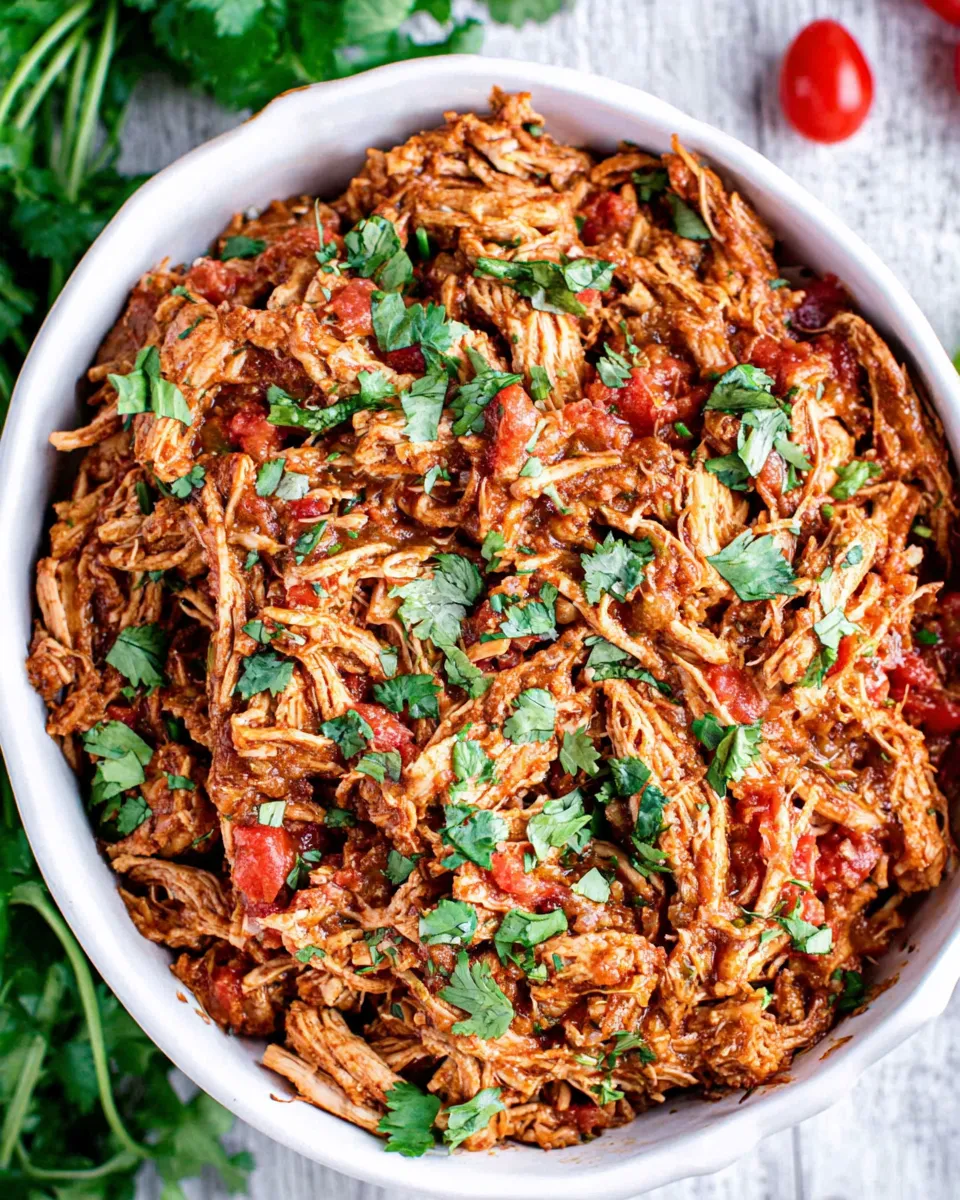 Delicious How to Make Mexican Shredded Chicken plate image