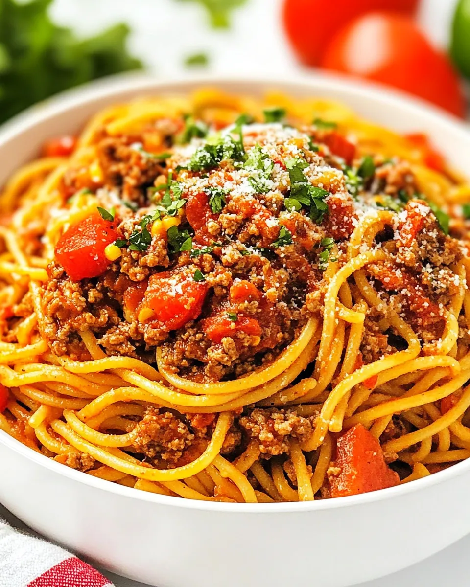Easy How to Make Taco Spaghetti picture