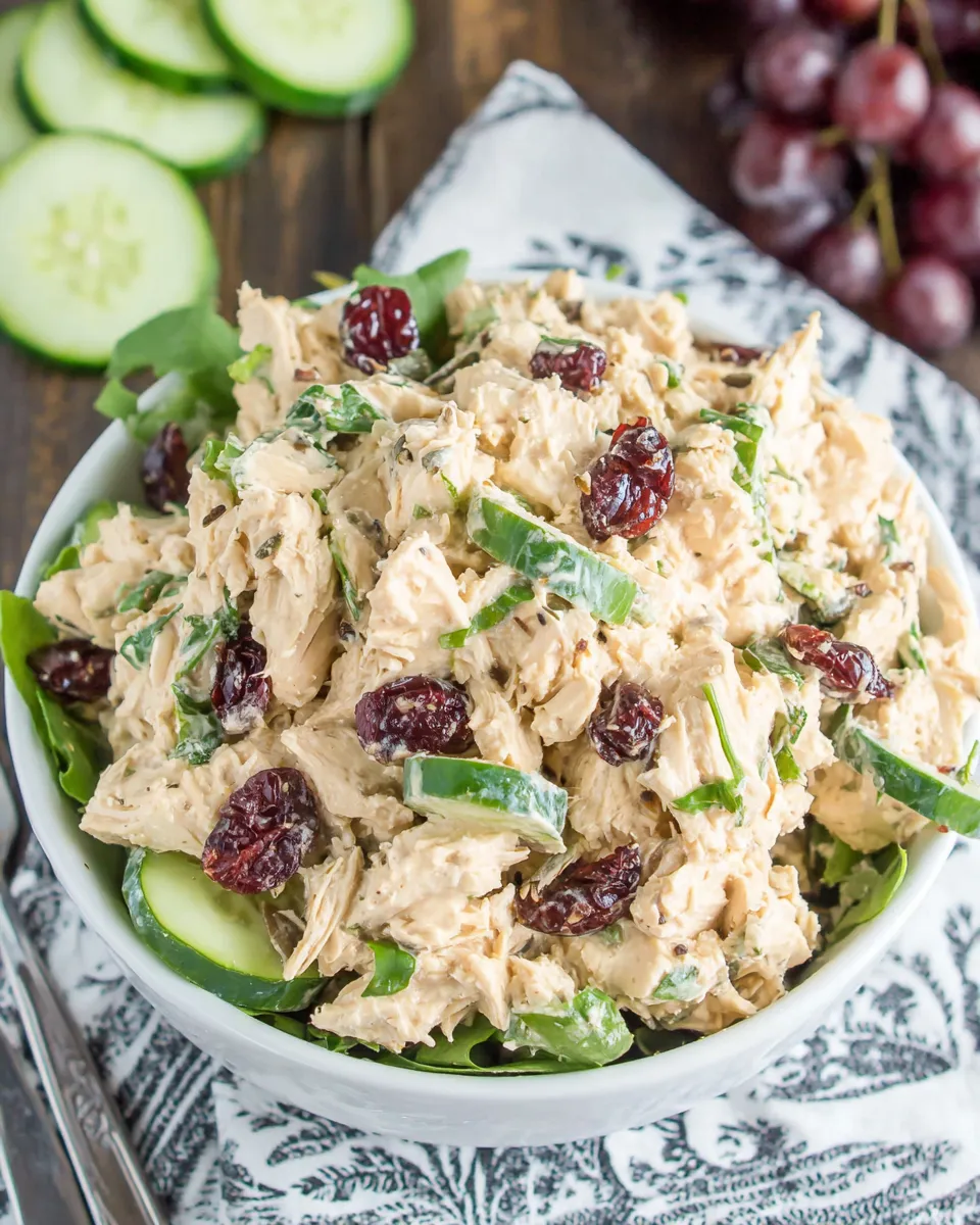 Easy Hummus Chicken Salad food shot