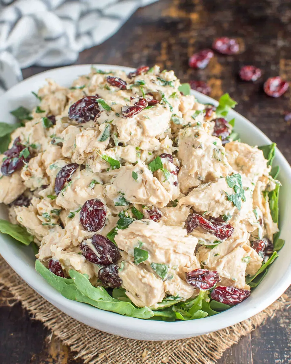 Delicious Hummus Chicken Salad plate image