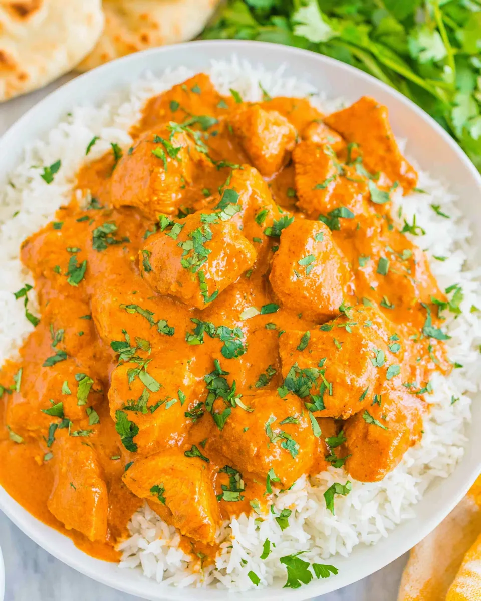 Easy Indian Butter Chicken food shot