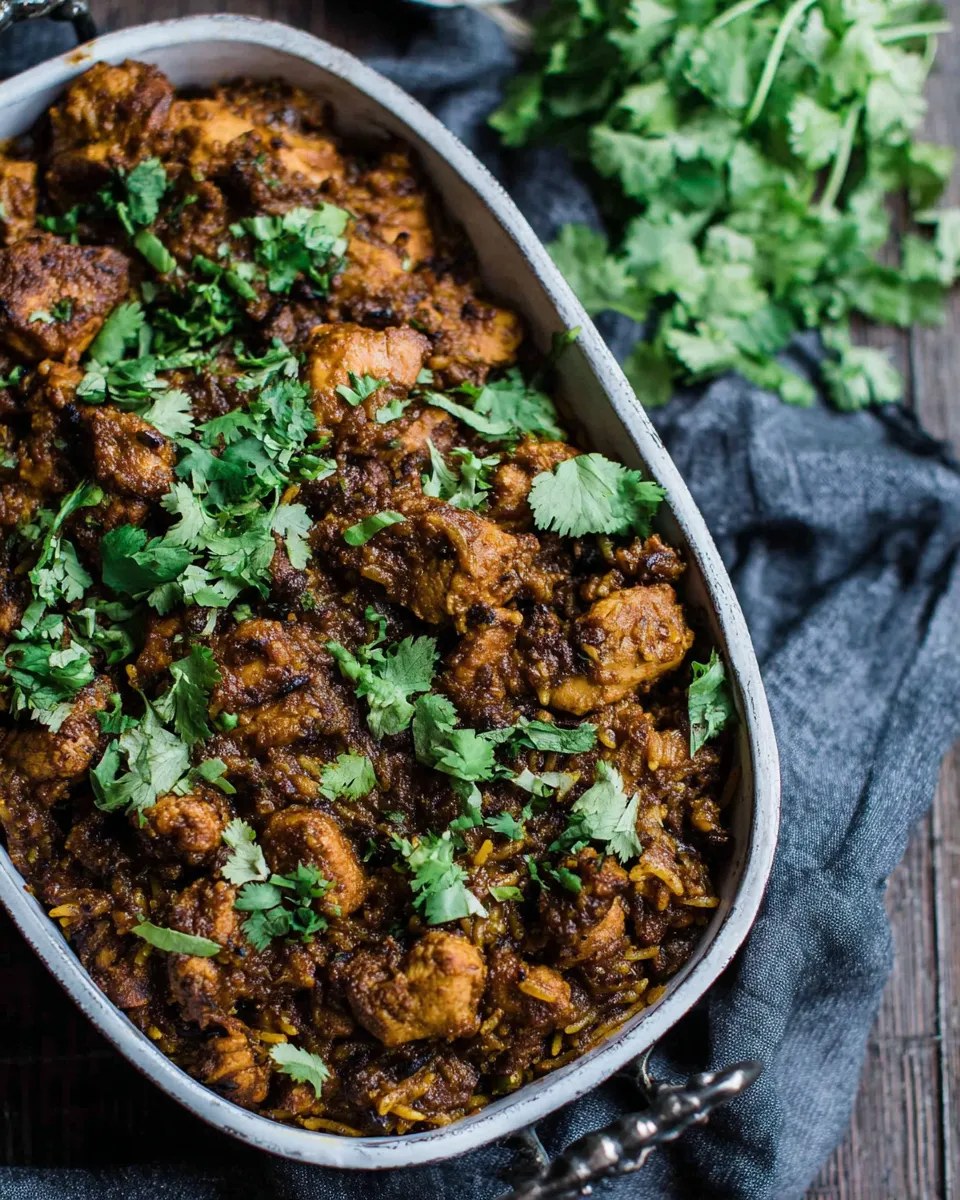 Delicious Indian Chicken Rice Casserole dish photo