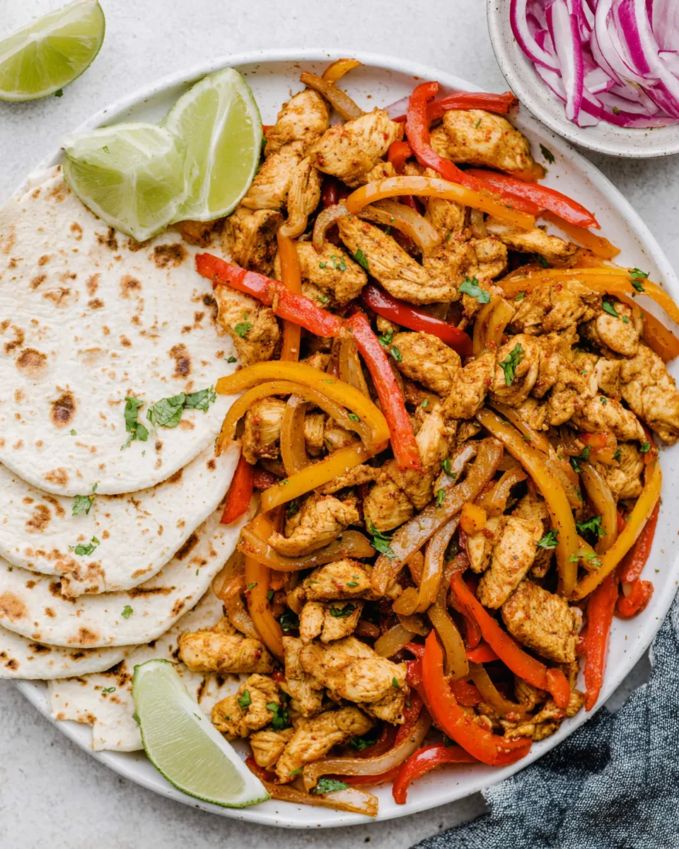 Easy Instant Pot Chicken Fajitas food shot
