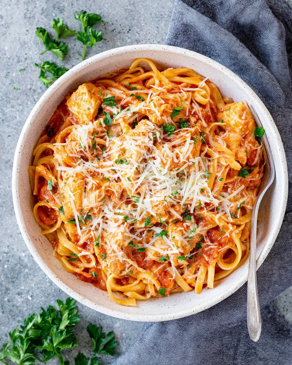 Classic Instant Pot Chicken Parmesan Pasta dish photo