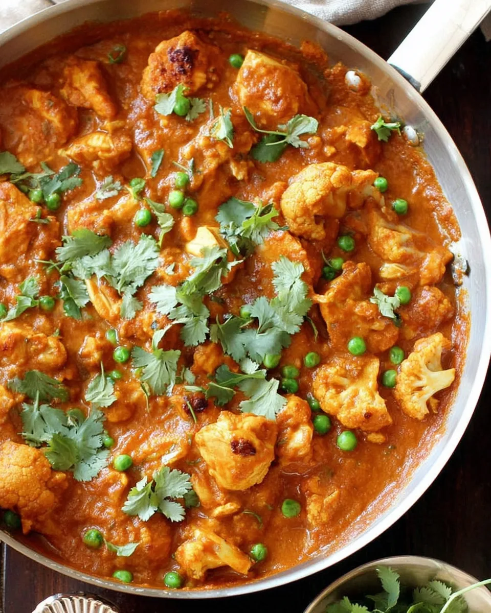 Classic Instant Pot Chicken Tikka Masala with Cauliflower and Peas dish photo