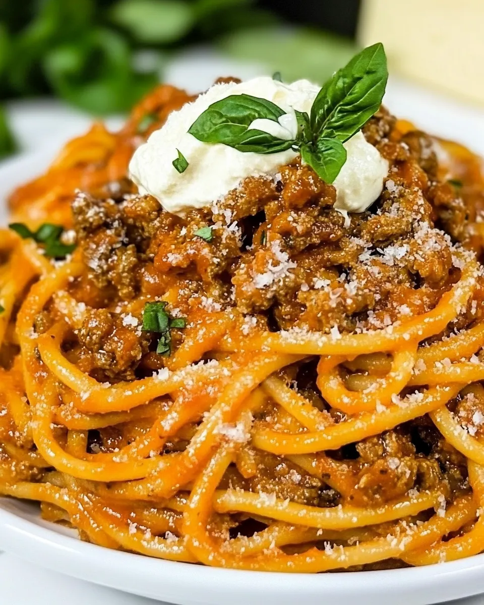 homemade Instant Pot Cream Cheese Spaghetti photo