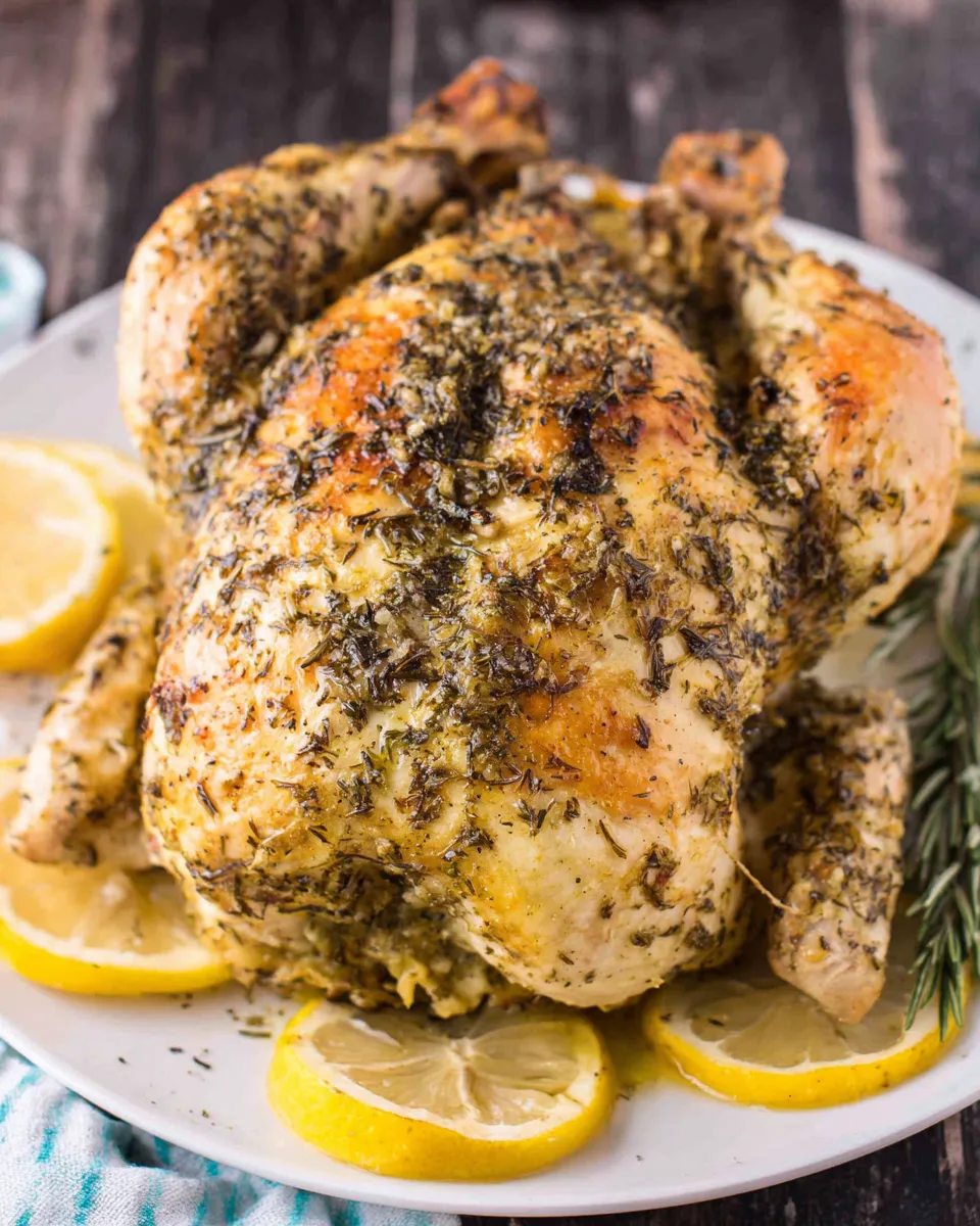 Delicious Instant Pot Garlic Herb Rotisserie Chicken dish photo