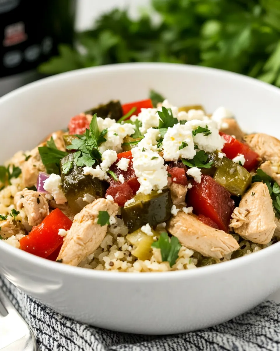 Homemade Instant Pot Greek Chicken Bowls photo