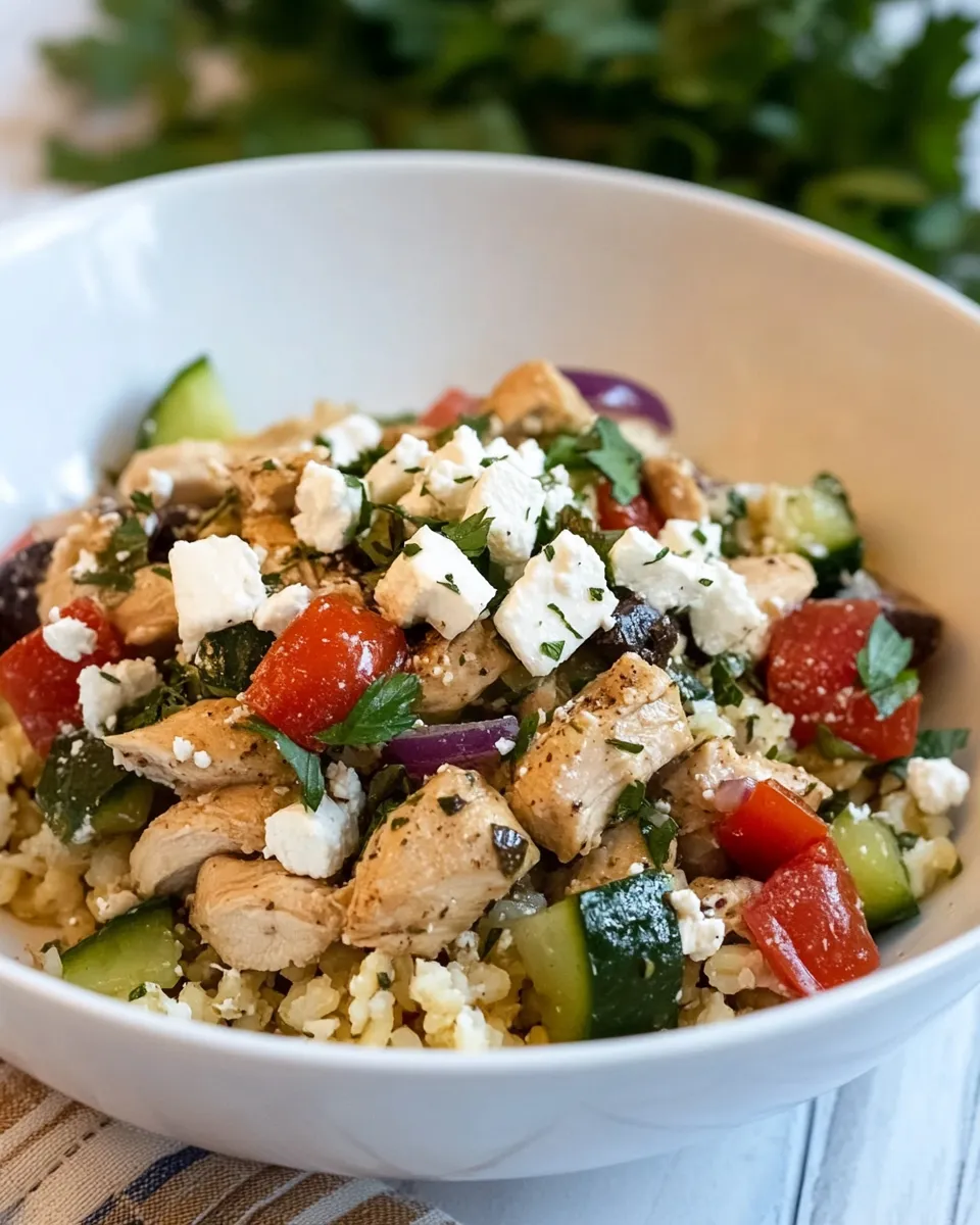 Delicious Instant Pot Greek Chicken Bowls recipe image