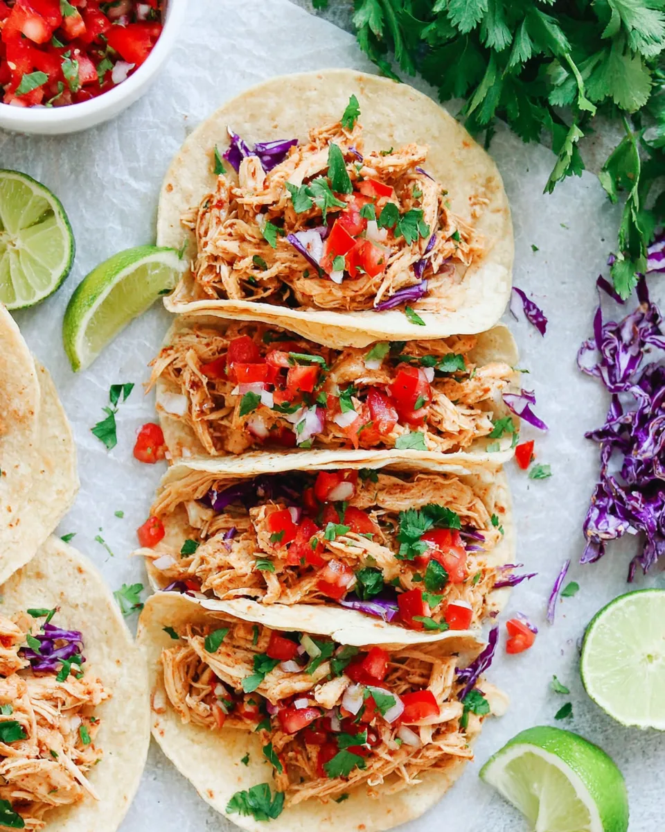Classic Instant Pot Shredded Chicken Tacos dish photo