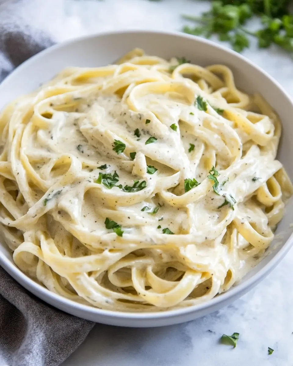 easy Instant Pot Skinny Fettuccine Alfredo recipe photo