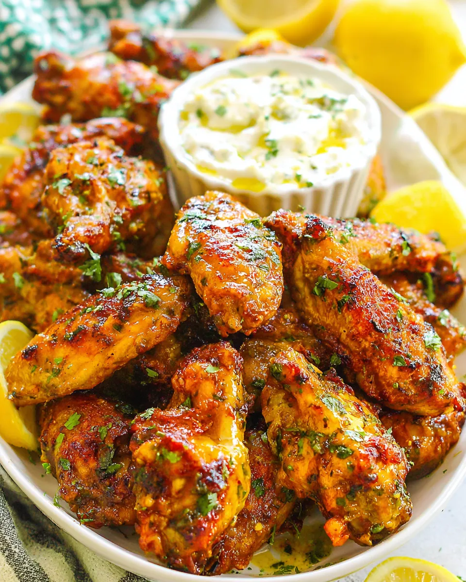 Easy Italian-Style Chicken Wings with Gorgonzola Sauce recipe photo