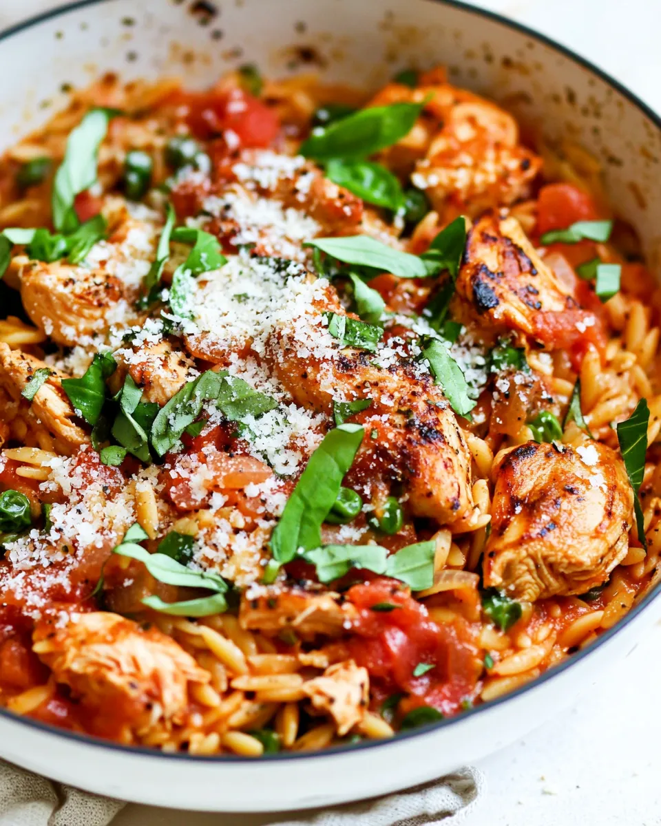 homemade Italian Chicken Orzo (One pot!) photo