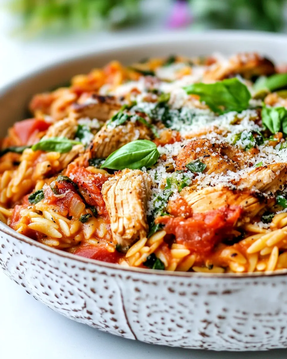 classic Italian Chicken Orzo (One pot!) image