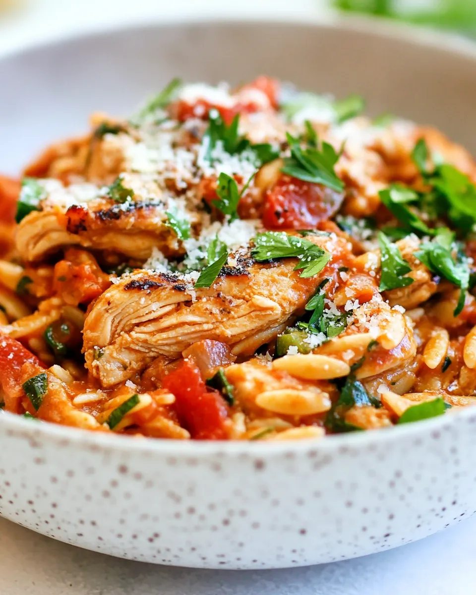 easy Italian Chicken Orzo (One pot!) picture