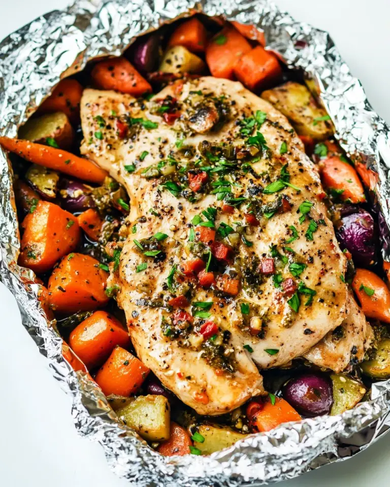 Homemade Italian Chicken and Veggies (Foil Pack Meal) photo