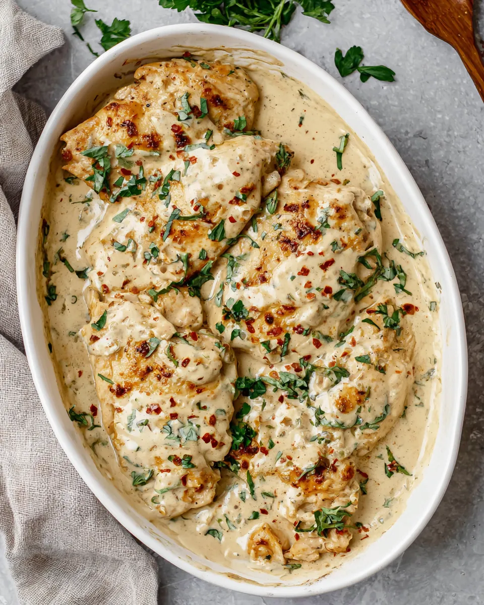 Easy Italian Cream Cheese Chicken dish photo