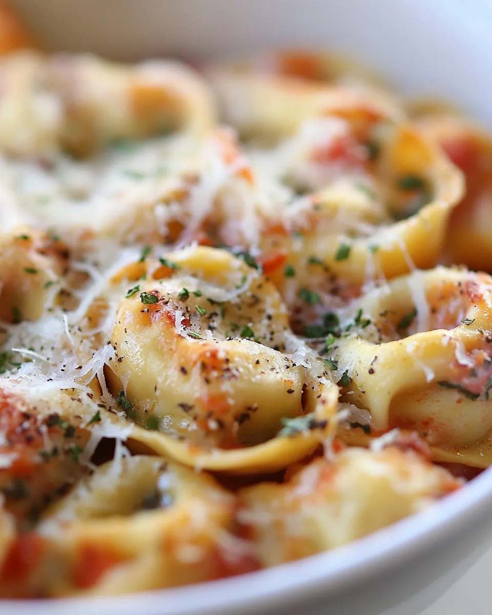 Easy Italian Herb Baked Cheese Tortellini recipe image