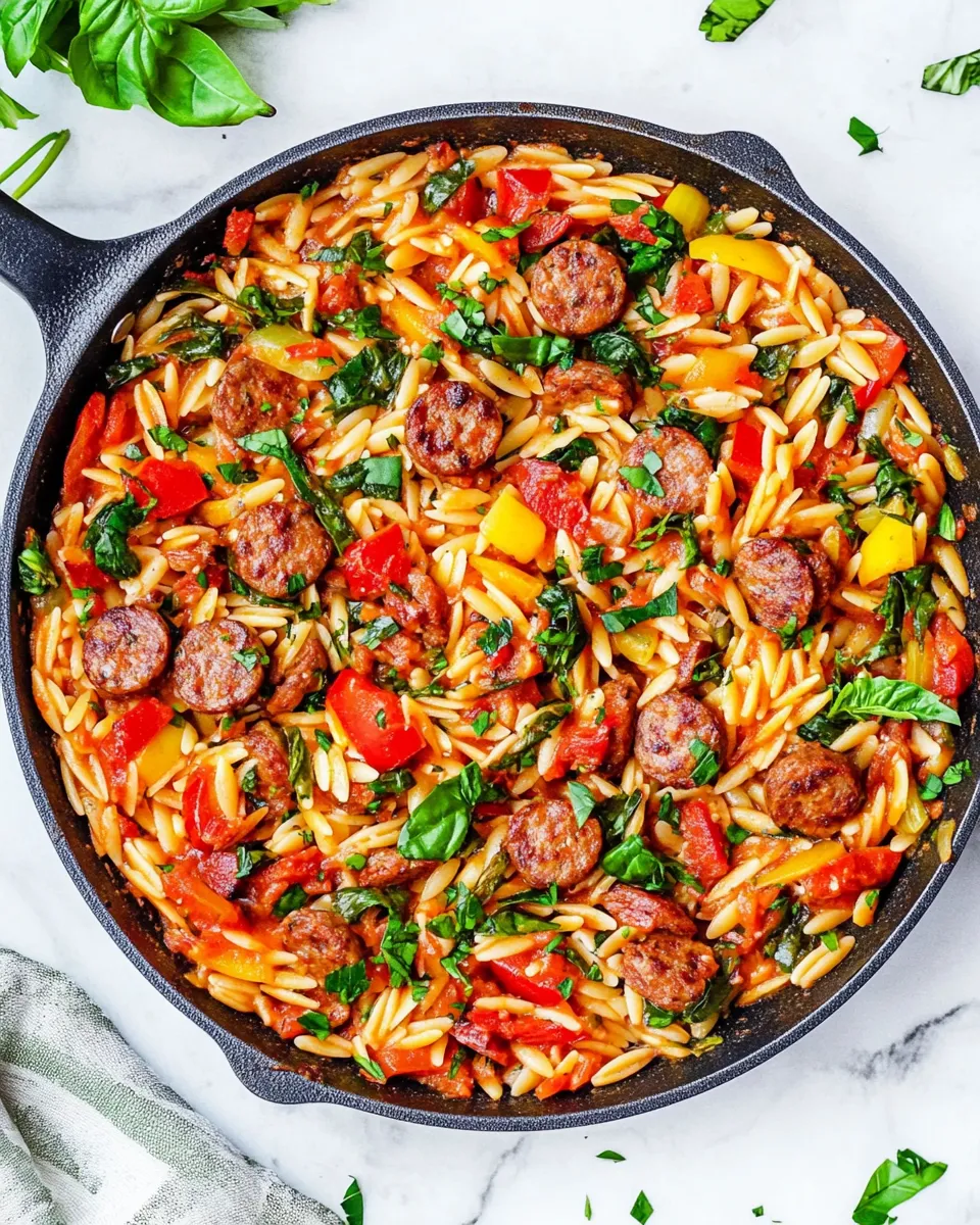 Classic Italian Orzo and Sausage Skillet image