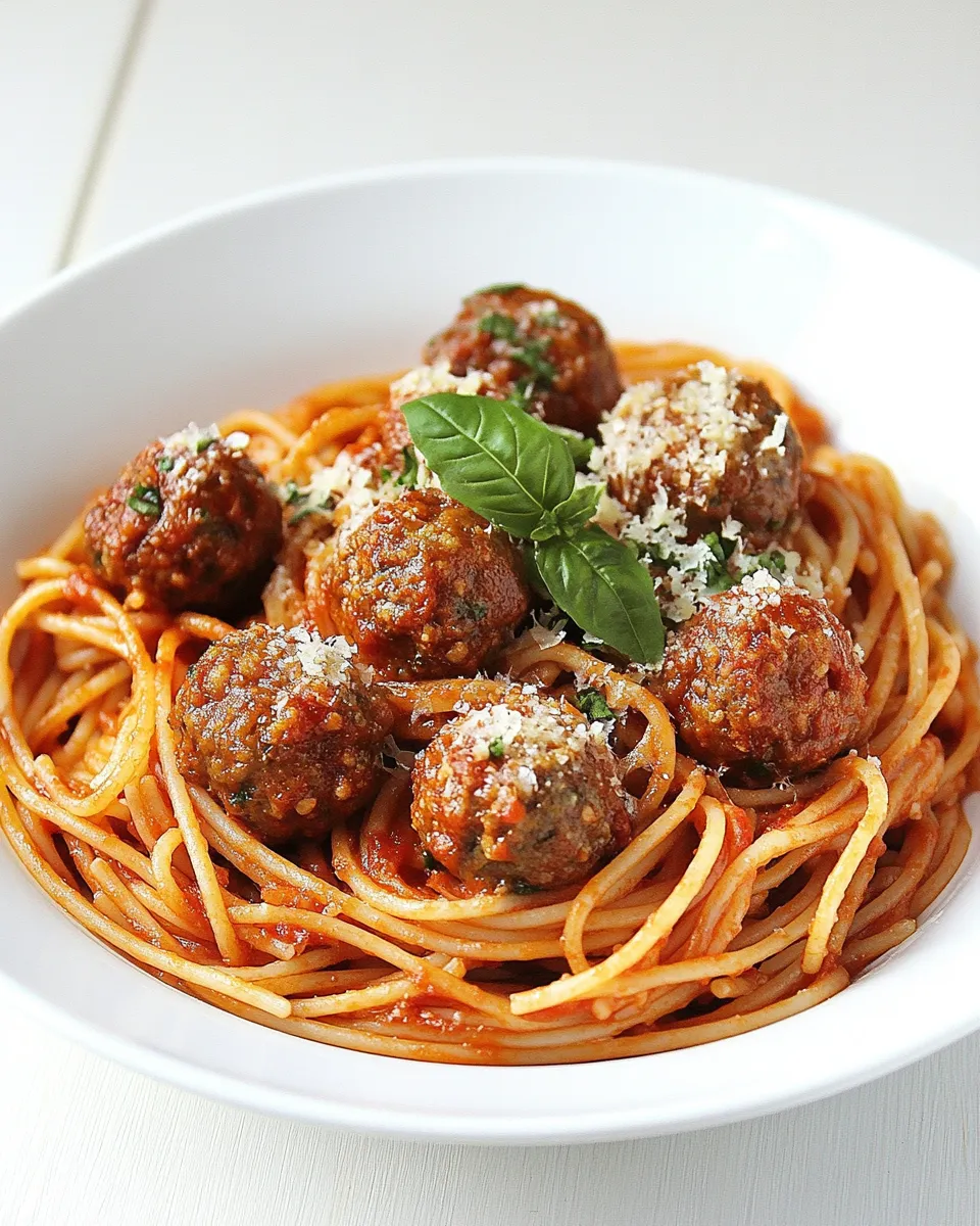Easy Italian Spaghetti with Meatballs recipe photo