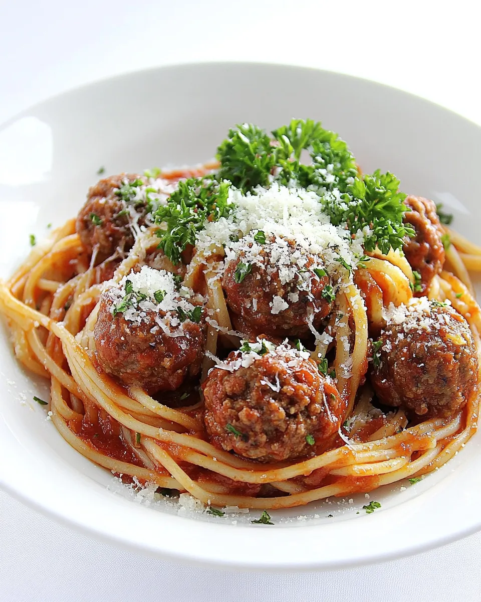 Delicious Italian Spaghetti with Meatballs dish photo