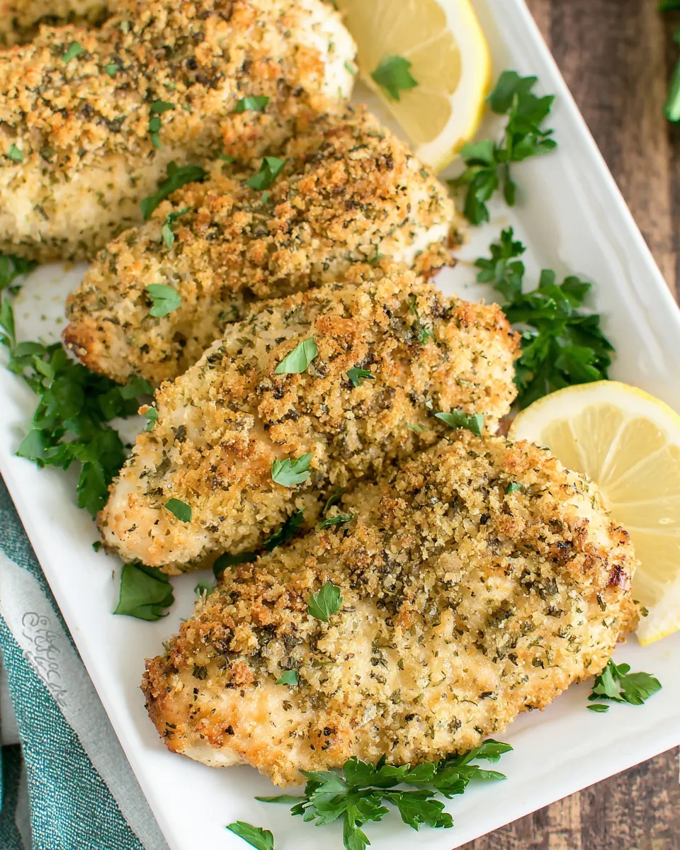 Classic Italian Style Baked Chicken Cutlets recipe image