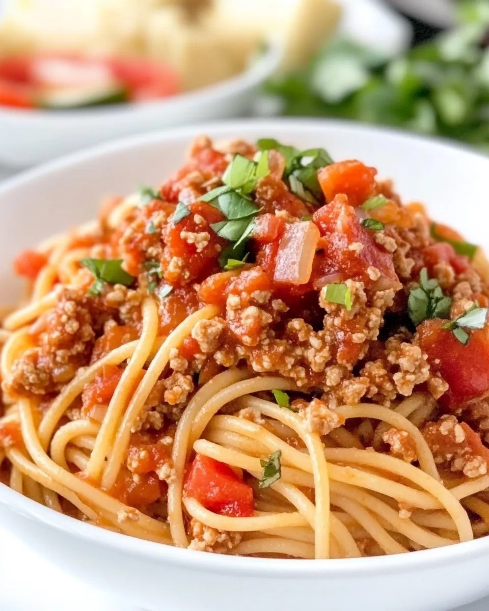 Classic Italian Style Ground Turkey Spaghetti image