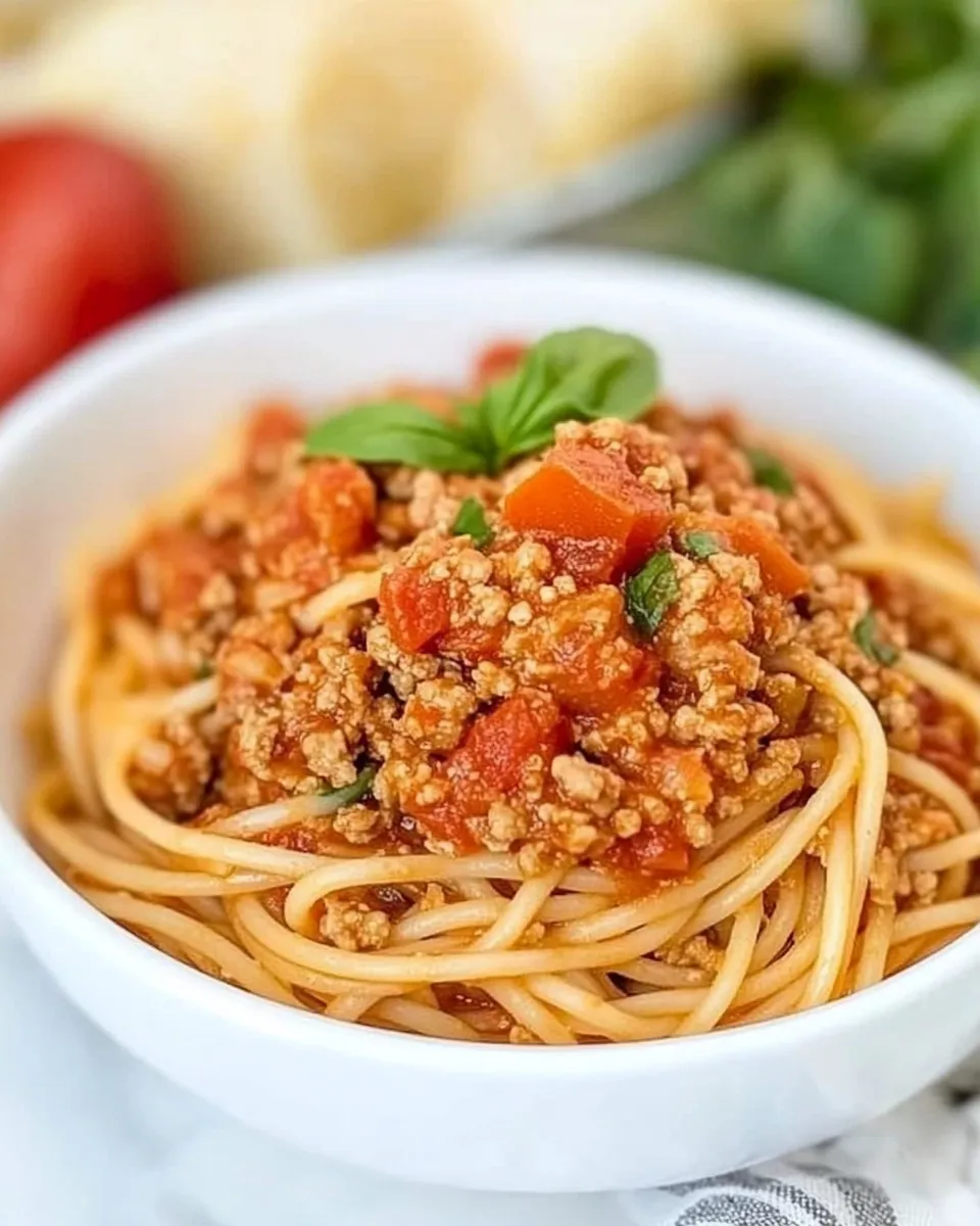 Easy Italian Style Ground Turkey Spaghetti recipe photo
