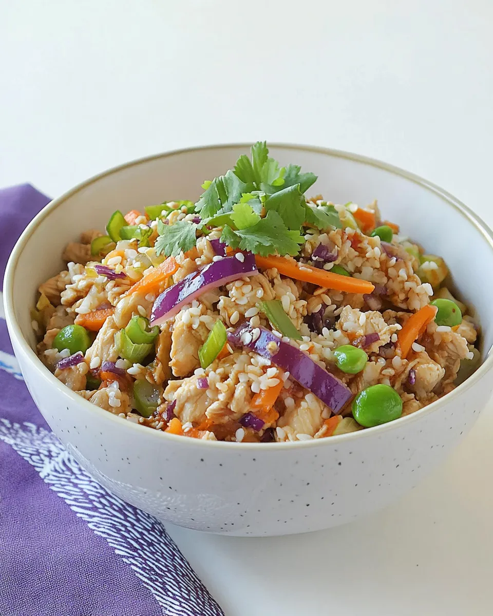 Easy Keto Chicken Egg Roll In a Bowl recipe photo