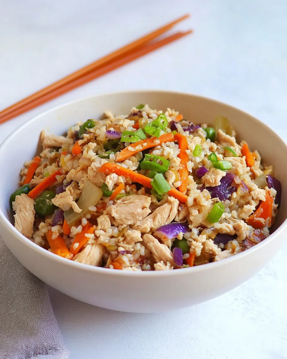 Delicious Keto Chicken Egg Roll In a Bowl plate image