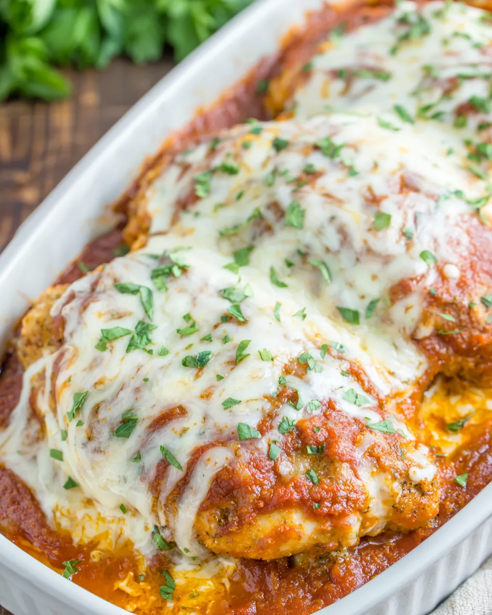 Delicious Keto Chicken Parmesan (Grain-Free) plate image