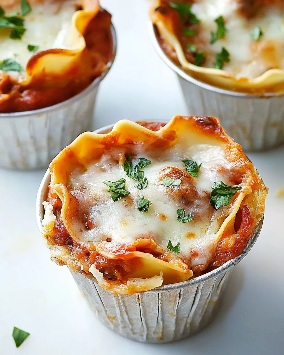 Easy Lasagna Cupcakes recipe image