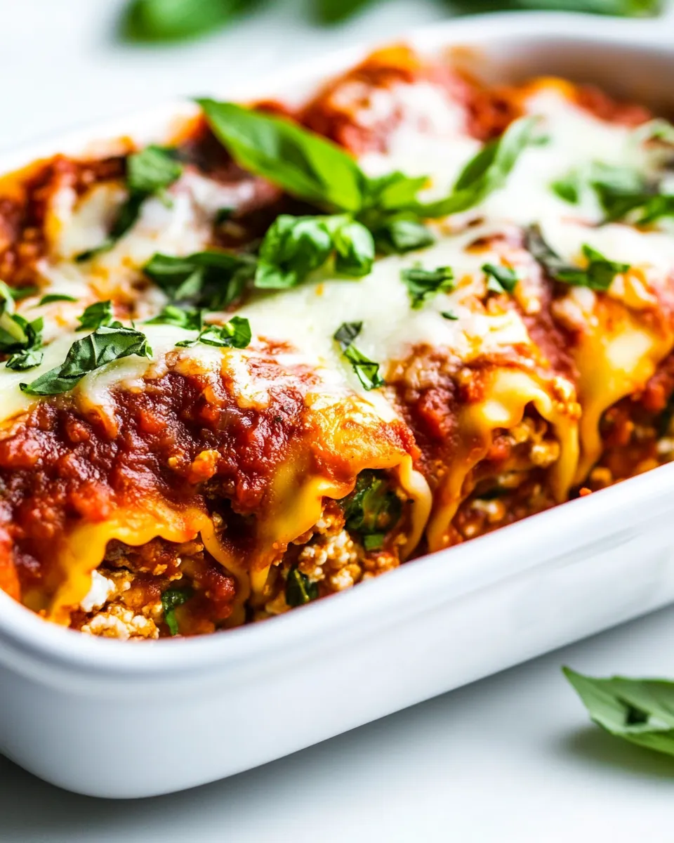 Delicious Lasagna Roll Ups With Cottage Cheese dish photo