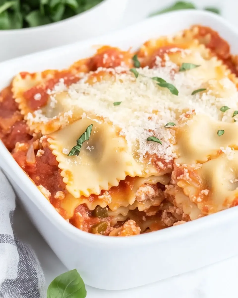 easy Lazy Ravioli Lasagna Recipe (Easy Casserole) picture