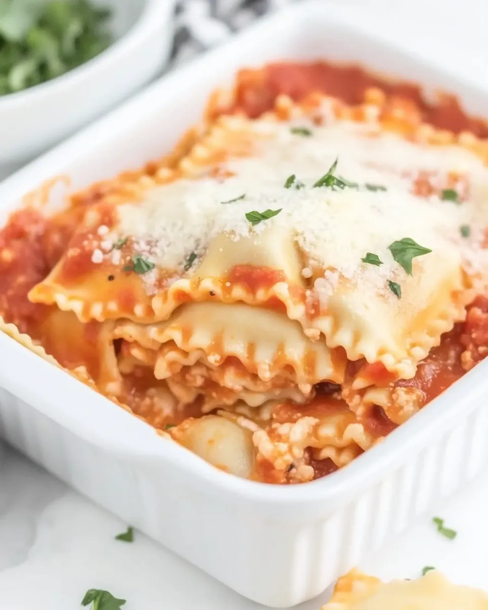 delicious Lazy Ravioli Lasagna Recipe (Easy Casserole) shot