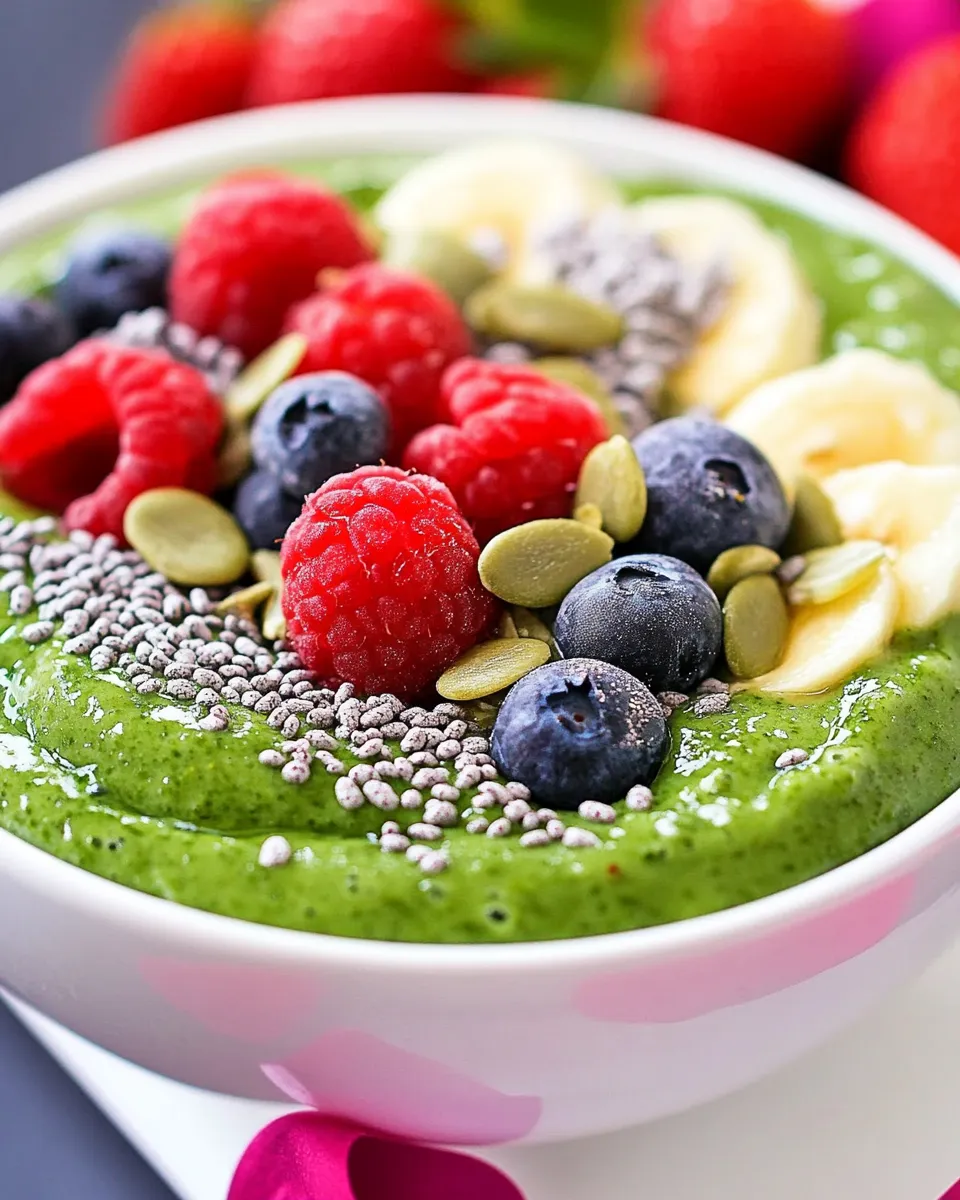Delicious Lean, Green Protein Smoothie Bowl shot