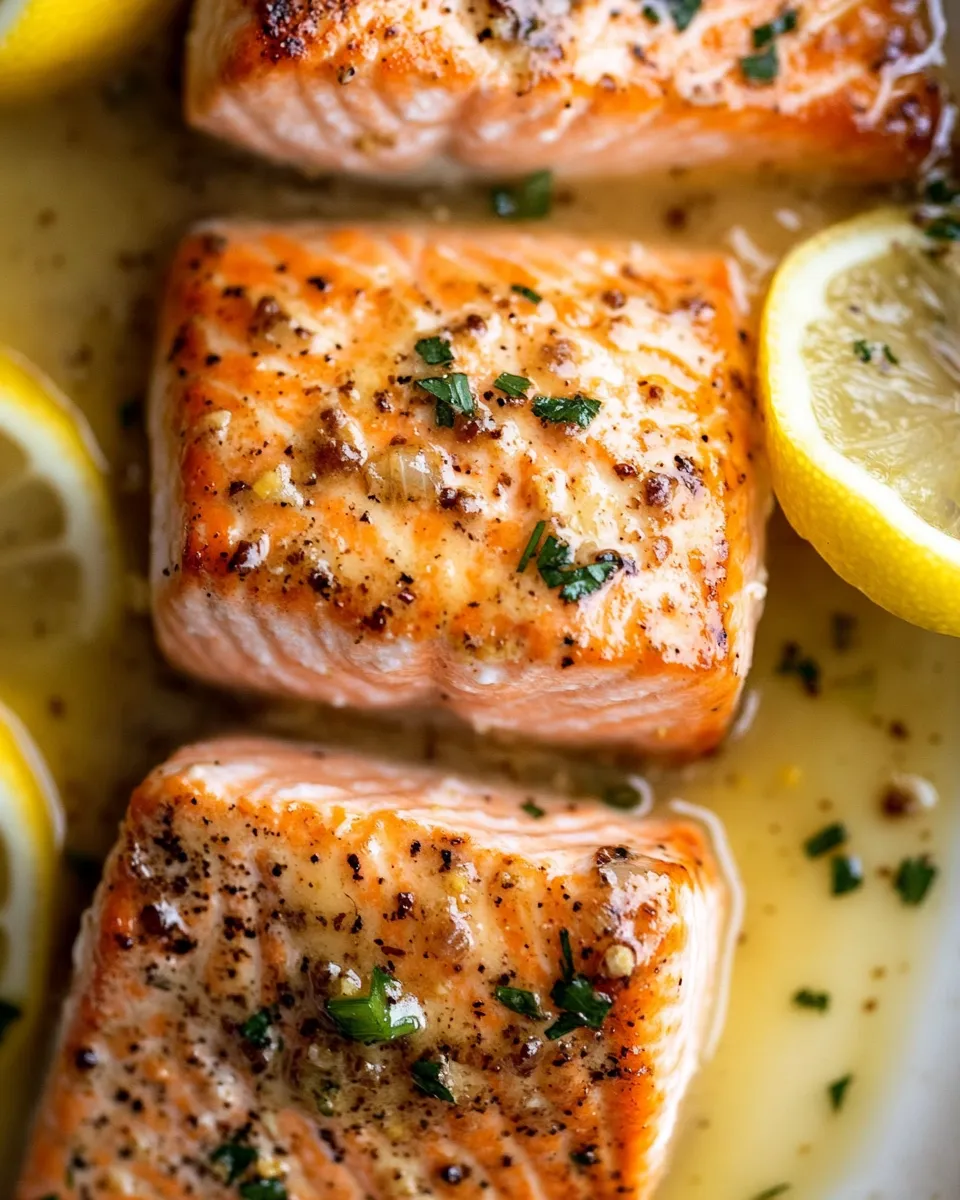 Delicious Lemon Brown Butter Salmon. recipe image