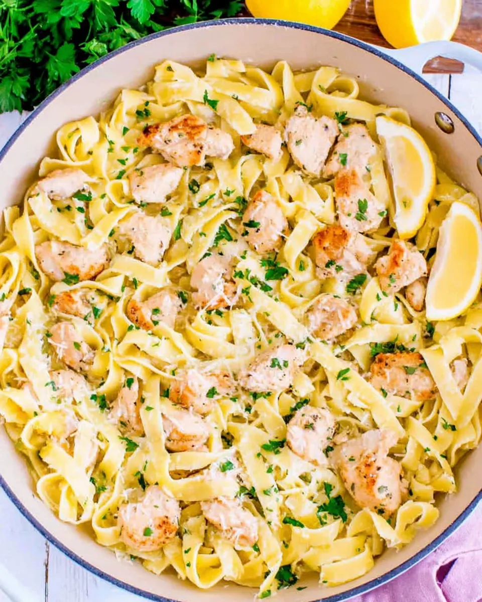 Classic Lemon Butter Garlic Chicken Pasta dish photo