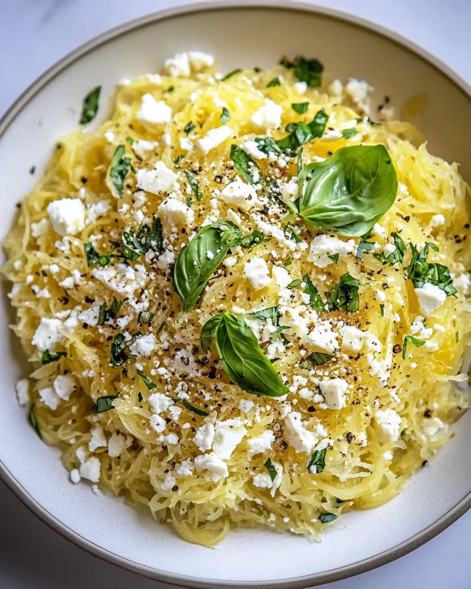 Homemade Lemon Butter Spaghetti Squash with Feta. photo