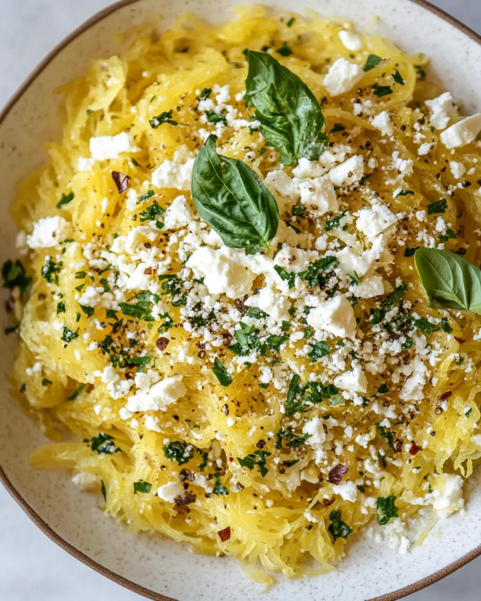 Classic Lemon Butter Spaghetti Squash with Feta. image
