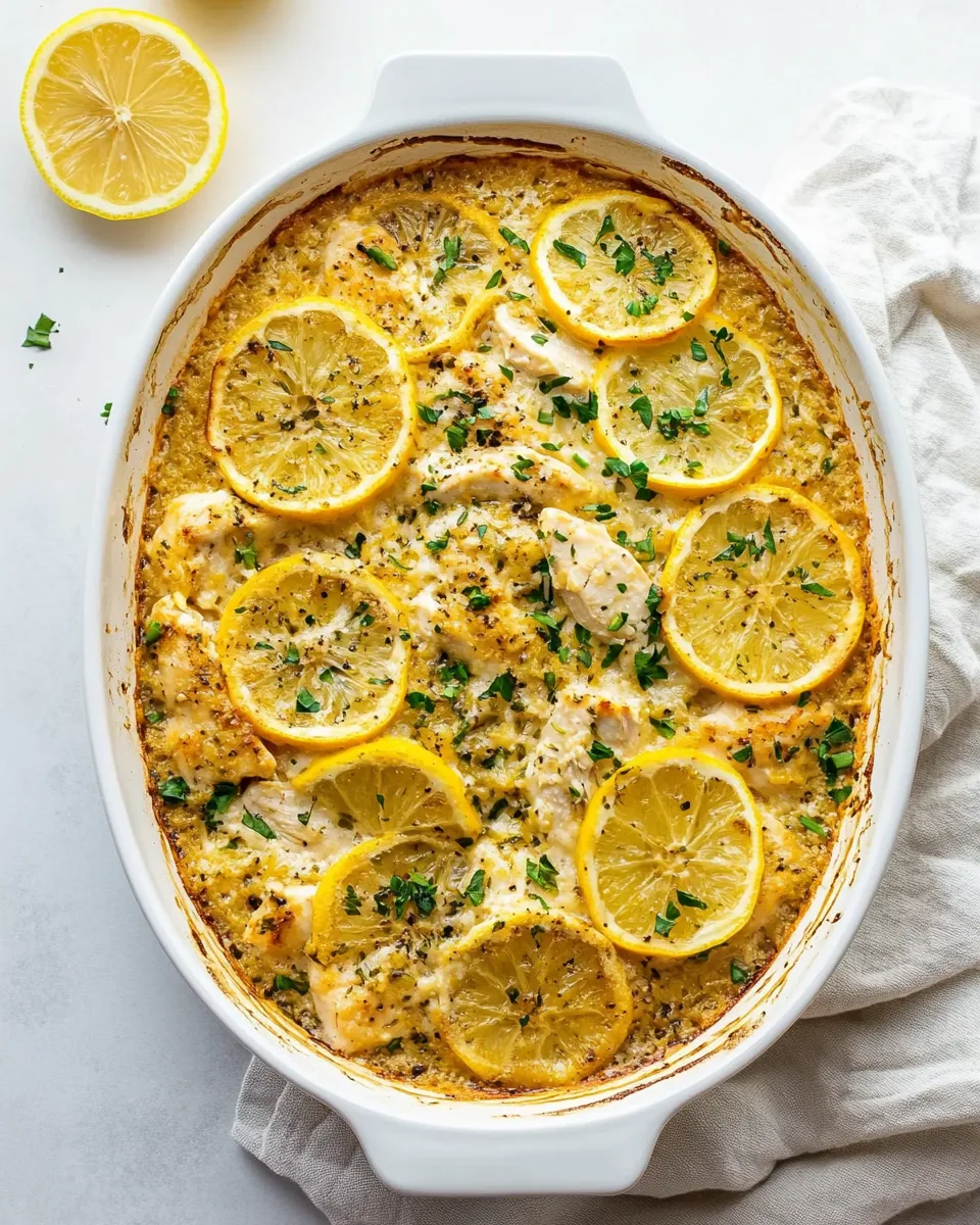 Delicious Lemon Chicken Casserole plate image