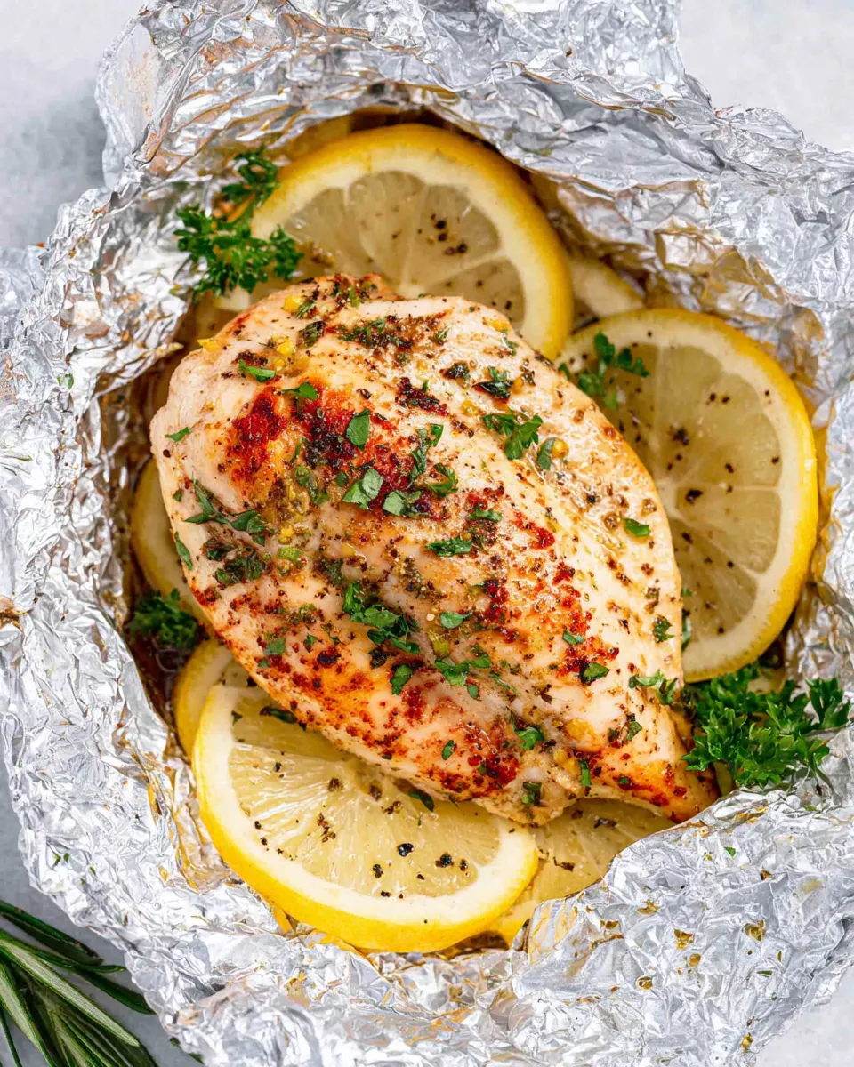 Easy Lemon Chicken Foil Packets recipe photo